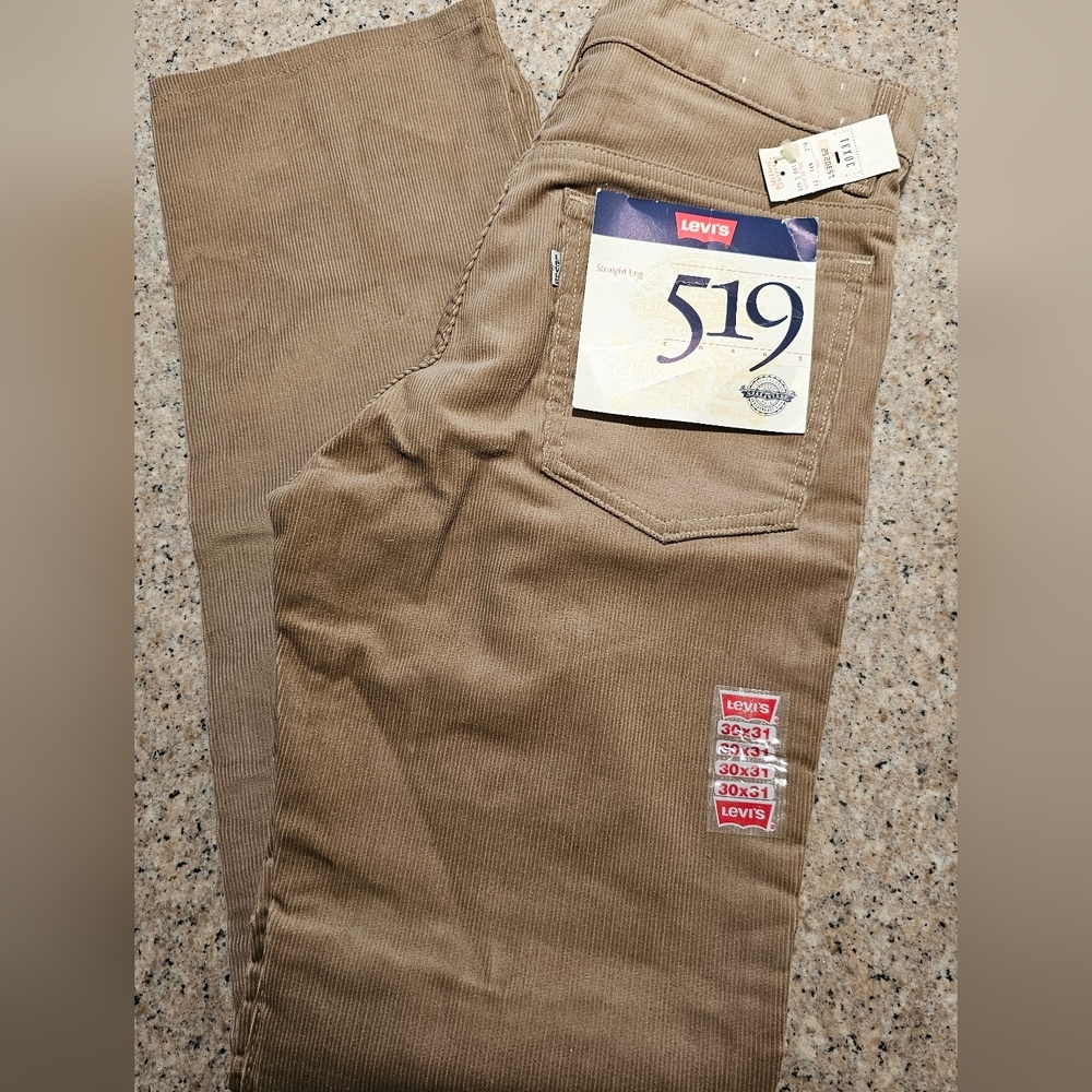 Vintage LEVIS 519 Corduroy Tan Straight Leg Pants 30X31 NWT - Picture 6 of 12